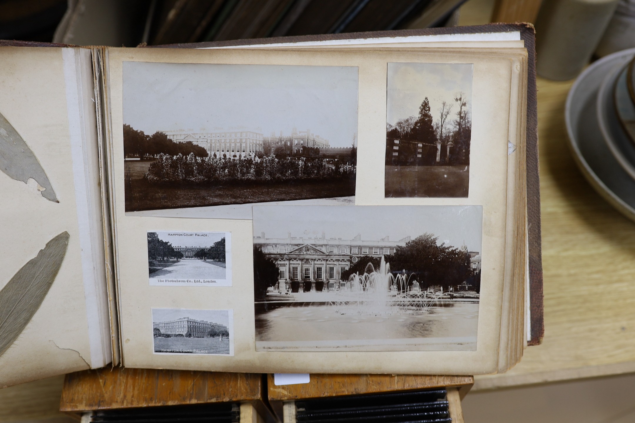 Six photograph albums and photographic slides, c.1907-1930s